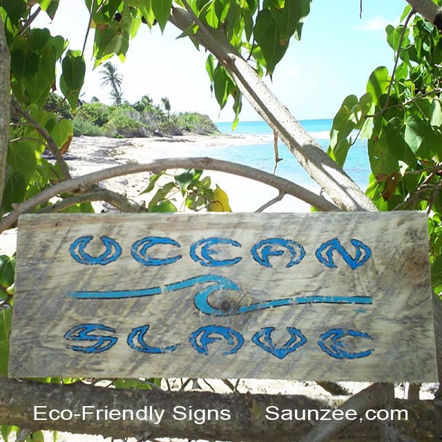 Barn Wood Reclaimed Wood Signs Ocean Slave Surfer Decor Signs