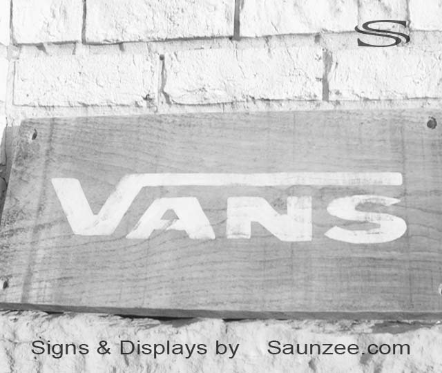 Barn Wood Signs Vans Shoes Signs Skate Shop Signs Saunzee