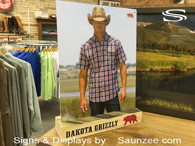 Branding POP Signs Dakota Grizzly Photo Tabletop Display Picture Prop