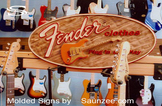 Branding POP Signs Fender Guitar Sign Molded Foam-Promotional Signs