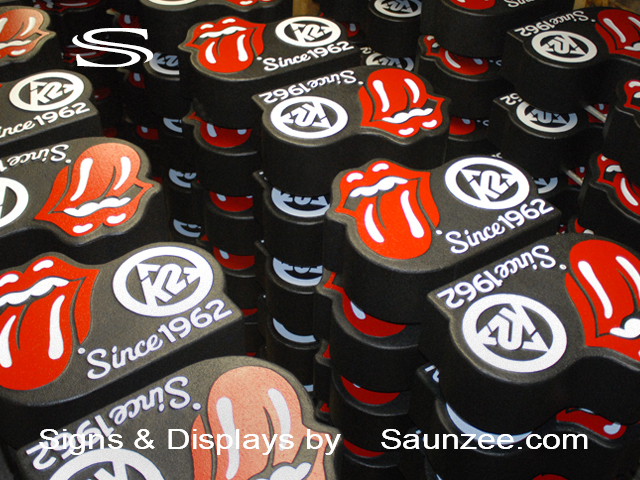 Branding POP Signs K2 Skis Rolling Stones Signs 3d Promotional Displays Saunzee