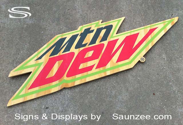Branding POP Signs Mountain Dew Sign Wholesale Beverage Signs