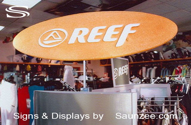 Branding POP Signs Reef Sandals Signs Visual Marketing Signs