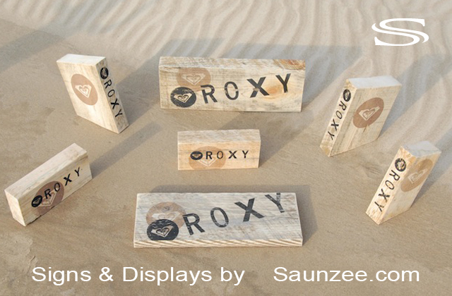 Branding POP Signs Roxy Signs Rustic Point of Sale Signs Saunzee