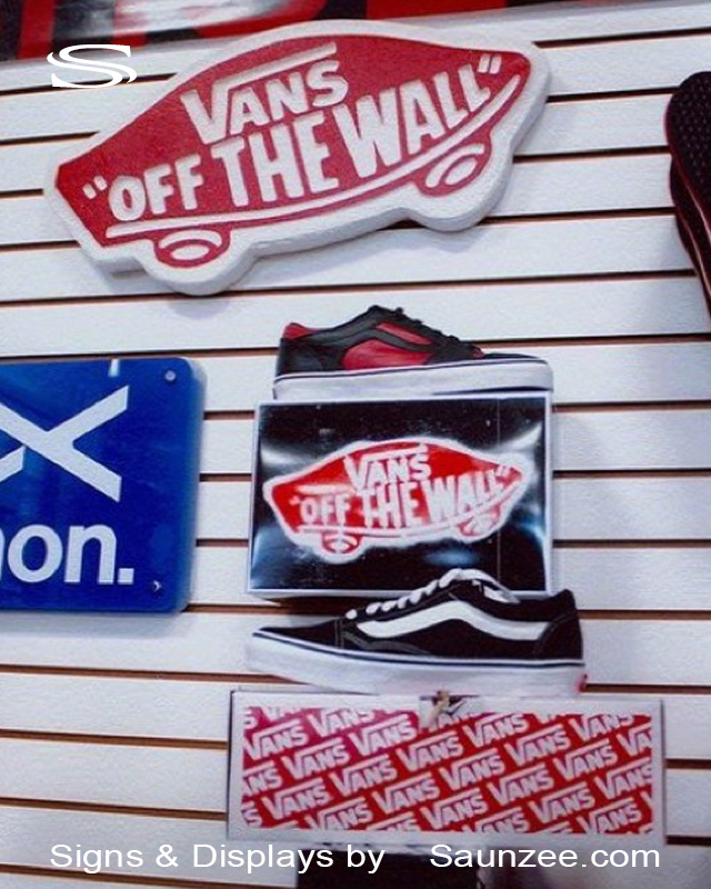 Branding POP Signs Vans Off The Wall Promotional Signs Saunzee