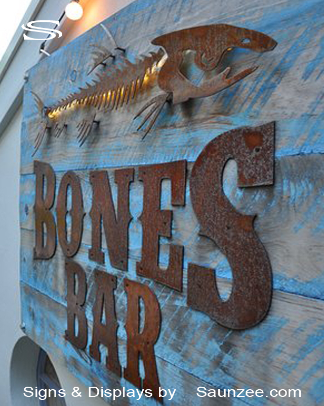 Business Signs 3D Bones Bar Bahamas Sign Outdoor Restaurant Sign