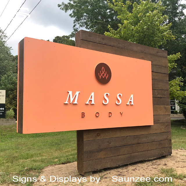 Business Signs Front Massa Body Sign Custom Monument Signs