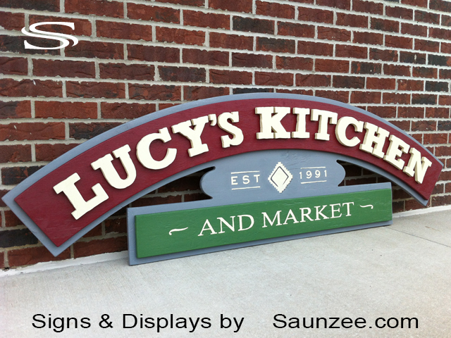 Business Signs Lucy's Kitchen Sign Building Diner Sign Outdoor Market Signs