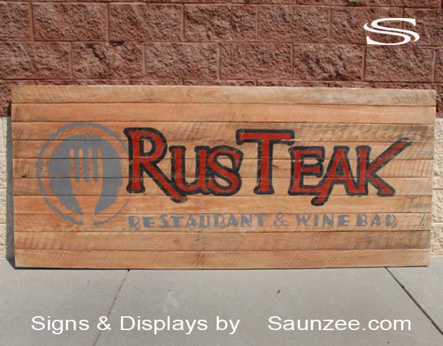 Business Signs RusTeak Wine Bar Sign Restaurant Wall Signs