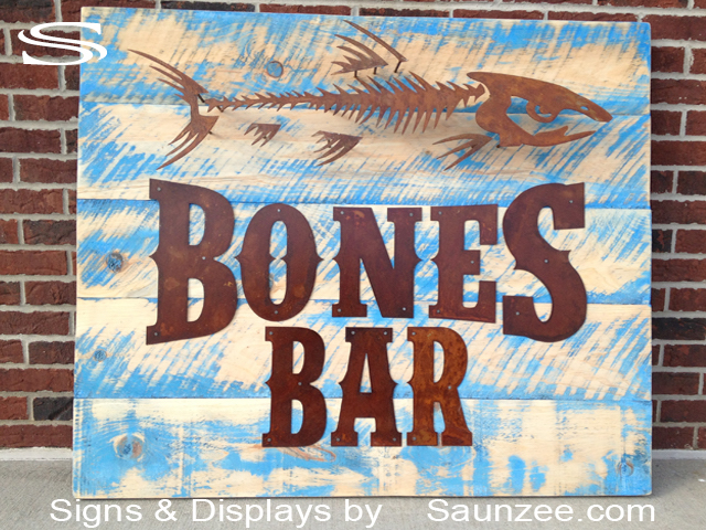 Business Signs Weathered Bones Bar Bahamas Sign Exterior Sports Bar Sign