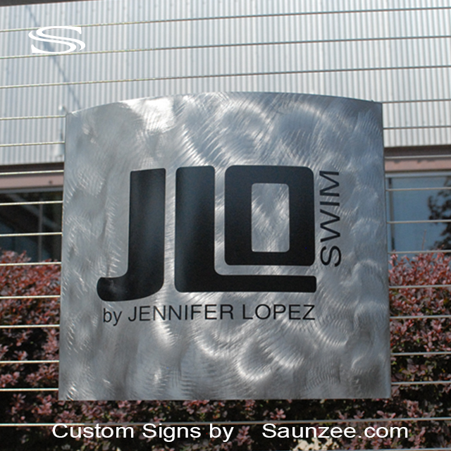 Custom Signs Jennifer Lopez Sign Curved Metal Jlo Signs Saunzee Signs