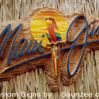 Custom Signs Maui Jim Sunglasses Sign Sandblasted Sign Saunzee Signs