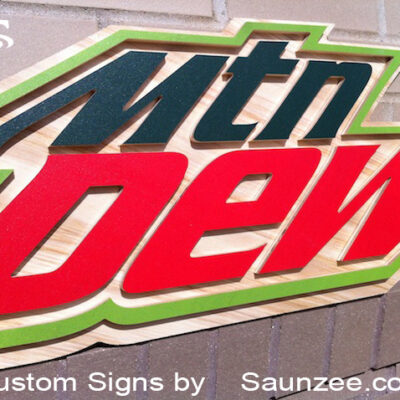 Custom Signs Mountain Dew Signs 3d POP Sign Saunzee Signs