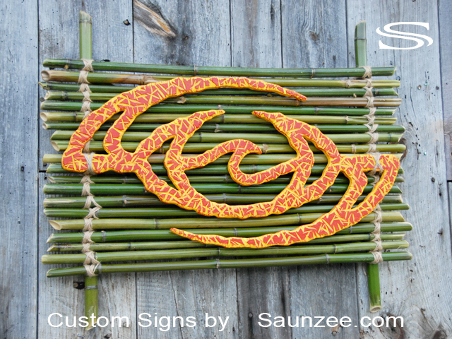 Custom Signs Ocean Slave Bamboo Surf Shop Sign Oceanslave
