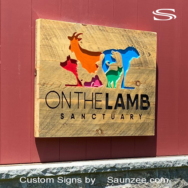 Custom Signs On The Lamb Sanctuary Sign Colorful Farm Sign