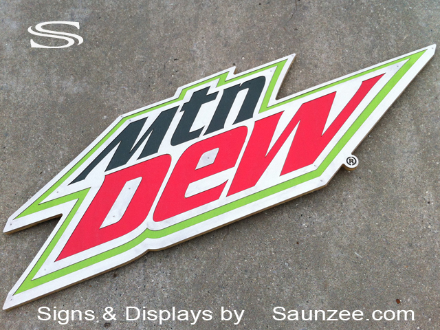 Stainless Steel Signs Mountain Dew Signs Mtn Dew Signs Saunzee Signs