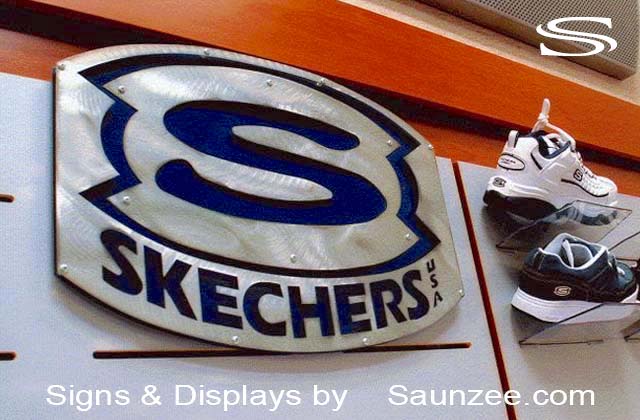 Steel Signs Brushed Skechers Shoes Sign 3d Promo Signs Saunzee