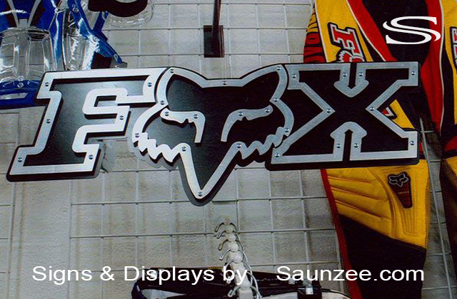 Steel Signs Fox Racing Signs Laser Cut Stainless Steel Sign Saunzee Signs