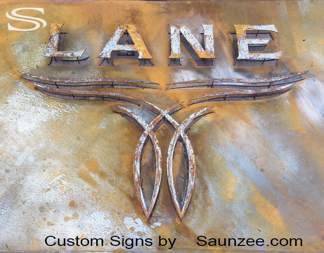 Steel Signs Rusty Lane Boots Sign 3d Inspirational Conference Room Signs