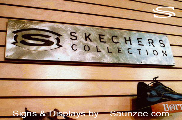 Steel Signs Skechers Collection Sign Brushed Steel Product Sign