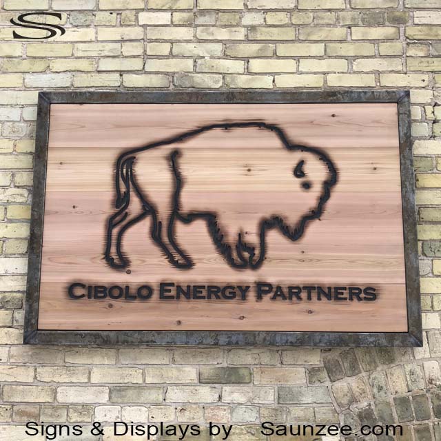 Wood Burned Signs Cibolo Energy Rusted Metal Wood Sign Custom