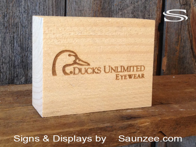 Wood Burned Signs Ducks Unlimited Display Laser Engraved Display