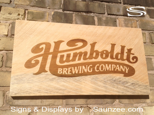 Wood Burned Signs Humboldt Brewing Company Signs Beer Store Sign