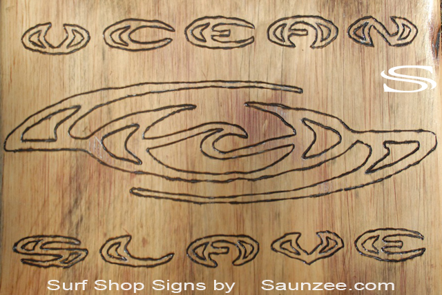 Wood Burned Signs Ocean Slave Sign Handcrafted Surf Sign