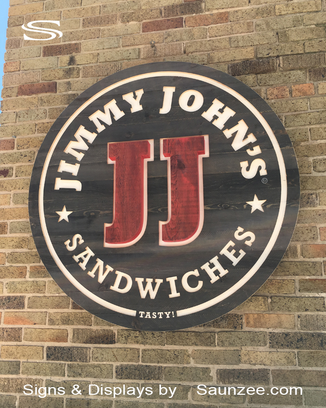 Carved Signs Jimmy Johns Food Service Signs CNC Routed Signs