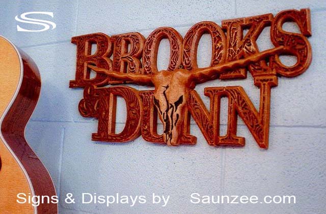 Carved Signs Master Wood Carvers Brooks Dunn Country Music Signs