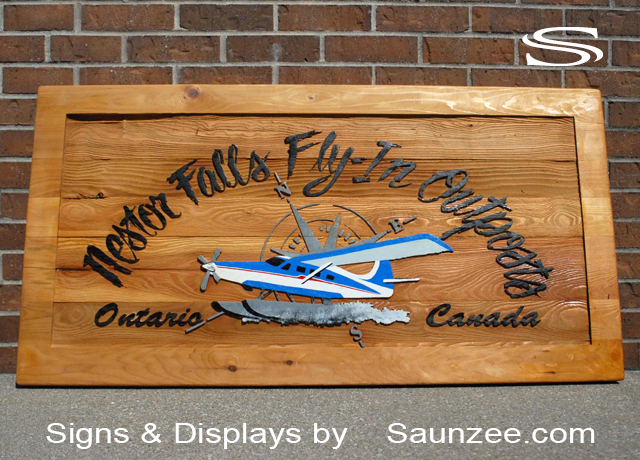 Carved Signs Sandblasted Signs Nester Falls Fly In Outpost Lodge Signs