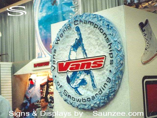 Carved Signs Vans World Championships Snowboarding Sign Foam