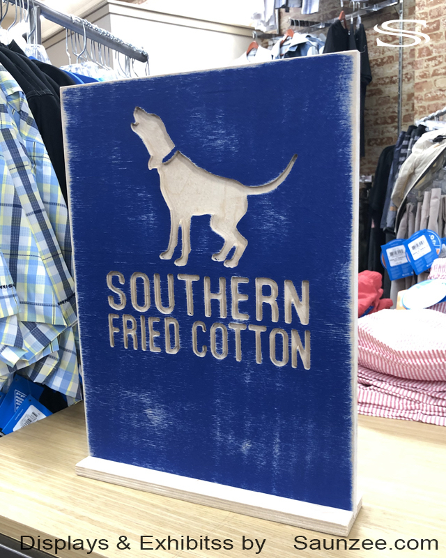 Custom Displays Props Southern Fried Cotton Tabletop Sign Holders