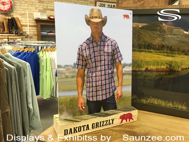 Custom Displays Retail Photo Prop Dakota Grizzly Tabletop Stand