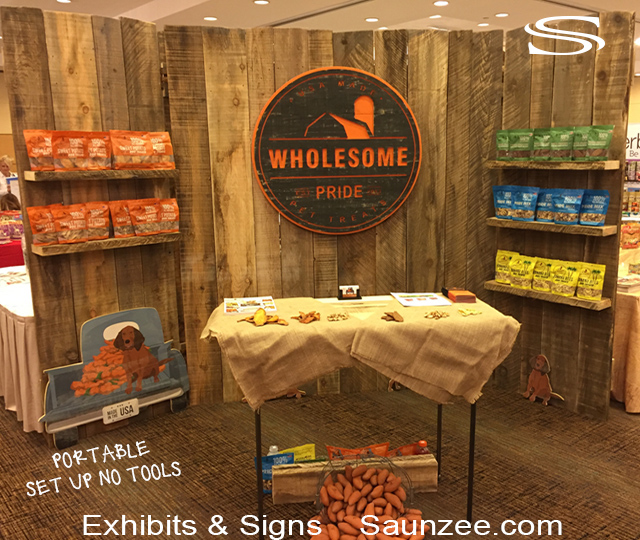 Exhibit Booth Kit Wholesome Pride Portable 10x10 Barn Wood Expo Booths Pet Expo
