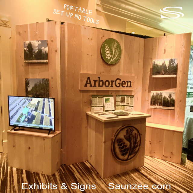 Exhibit Booths ArborGen Wood 10 by 10 Collapsible Convention Hall Booths