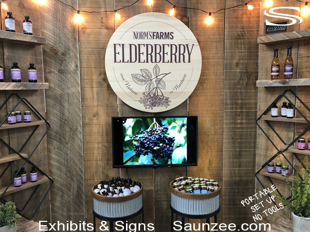 Exhibit Booths Norms Farms Elderberry Trade Show Displays Natural Products Expo
