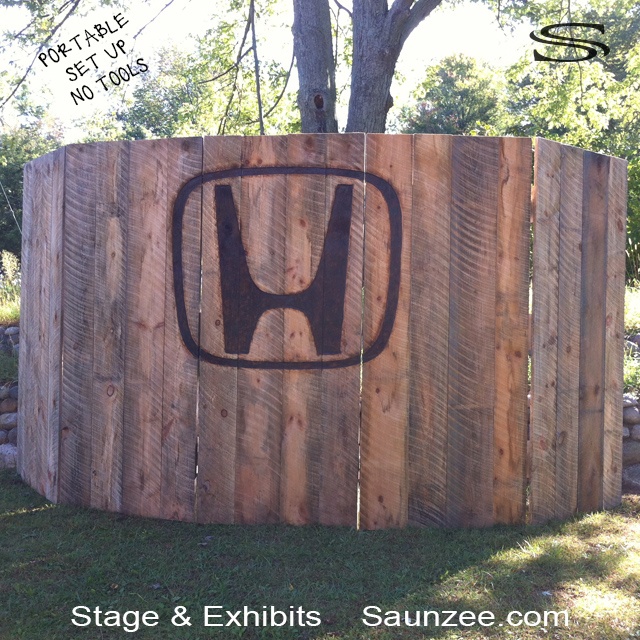 Exhibit Stage Barn Wood Stag Backdrops Country Music Stage