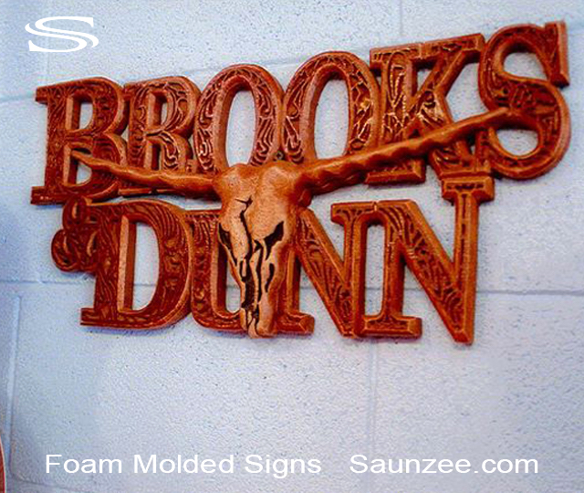 Foam Molded Signs 3D Brooks Dunn Polyurethane Molded Sign Saunzee