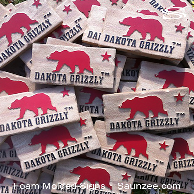 Foam Molded Signs 3D Dakota Grizzly Targeted Marketing Signs