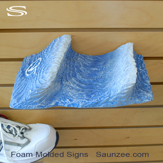 Foam Molded Signs 3D Vans Shoes Slatwall Shoe Display Wave