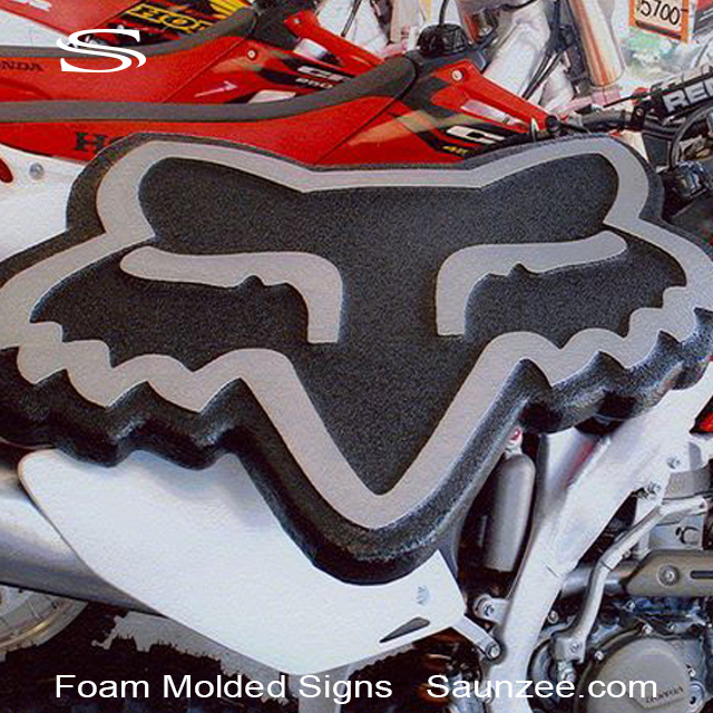 Foam Molded Signs Fox Racing Sign 3D Molded Foam Sign Saunzee