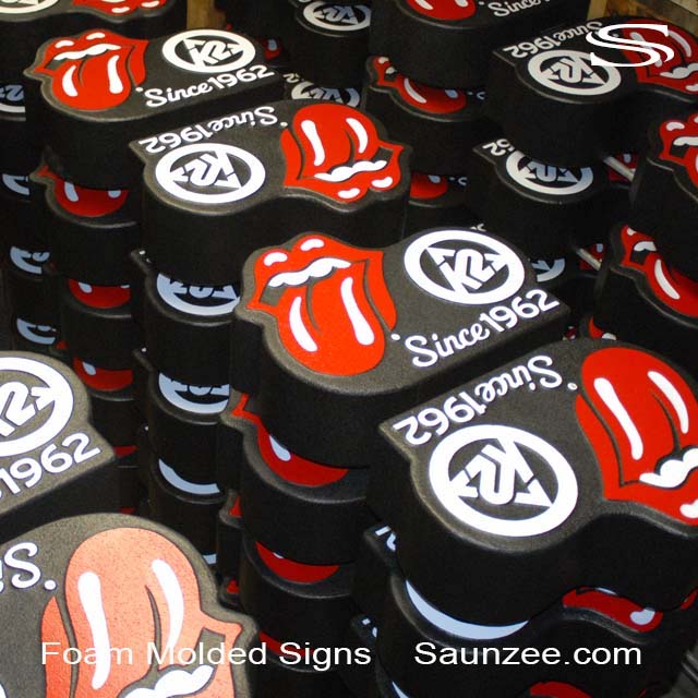 Foam Molded Signs K2 Skis Rolling Stones Sign Saunzee Signs