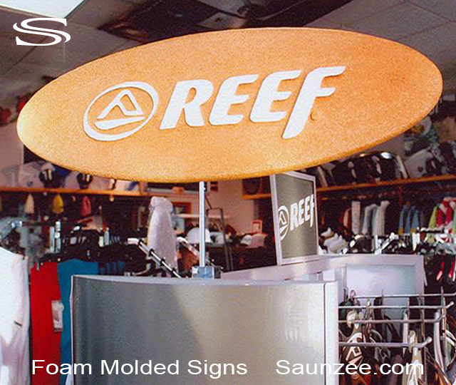 Foam Molde Signs Reef Sandals Sign Double Sided Sign Header