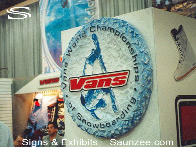 Trade Show Booths 3D Foam Signs Vans Snowboarding Expo Signs Saunzee