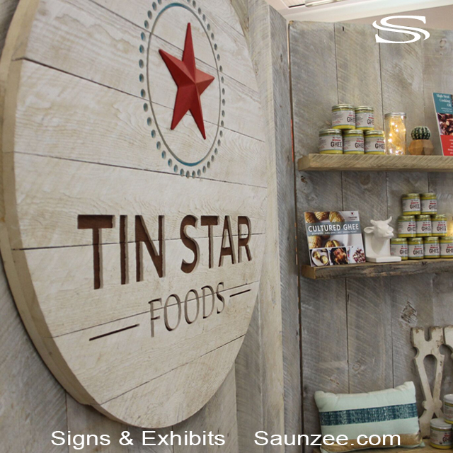 Trade Show Booths Signs Rustic Wood Booth Display
