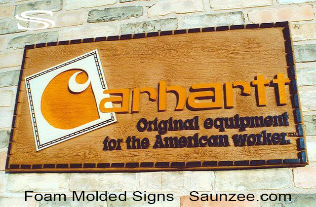 Foam Molded Signs Urethane Molded Carhartt HDU Sign