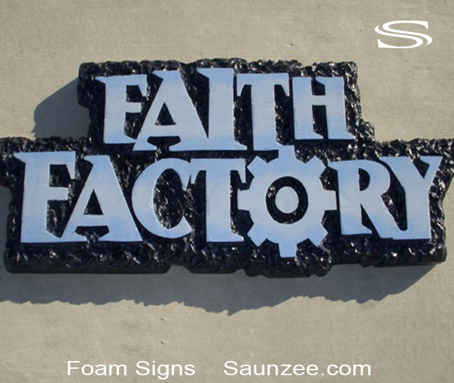 Foam Signs HDU Faith Factory Church Foyer Signage