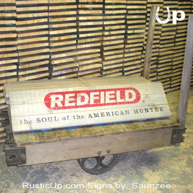Rustic Up Sign Redfield Rustic Wood Signs