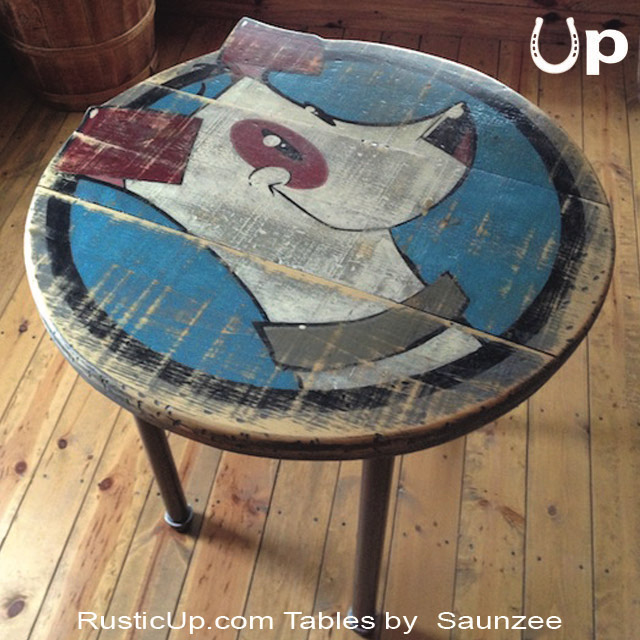 Rustic Up Tables Custom Logo Table